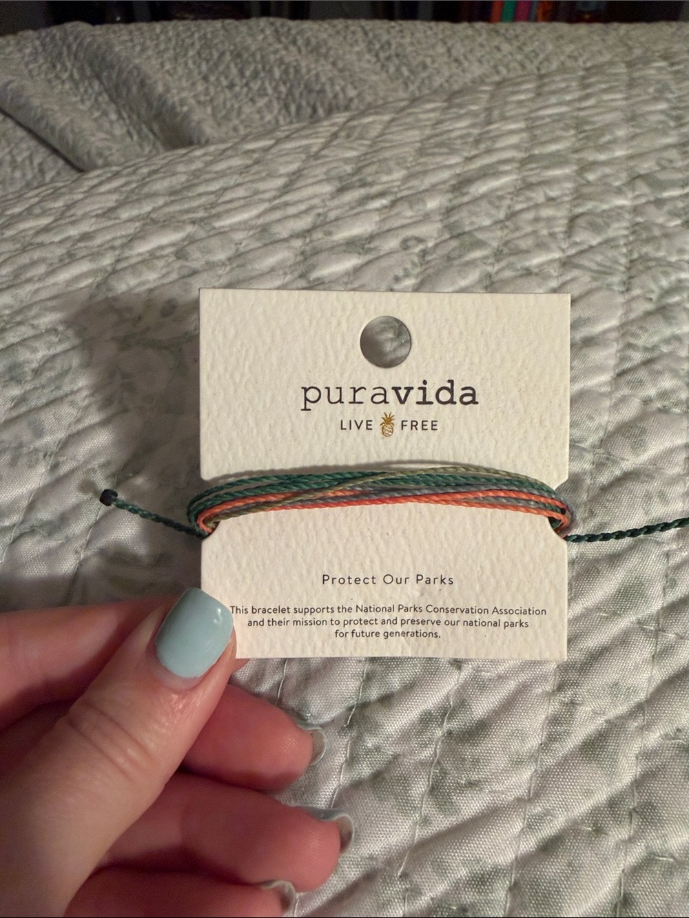 Pura Vida Green Orange Multi-Strand Bracelet